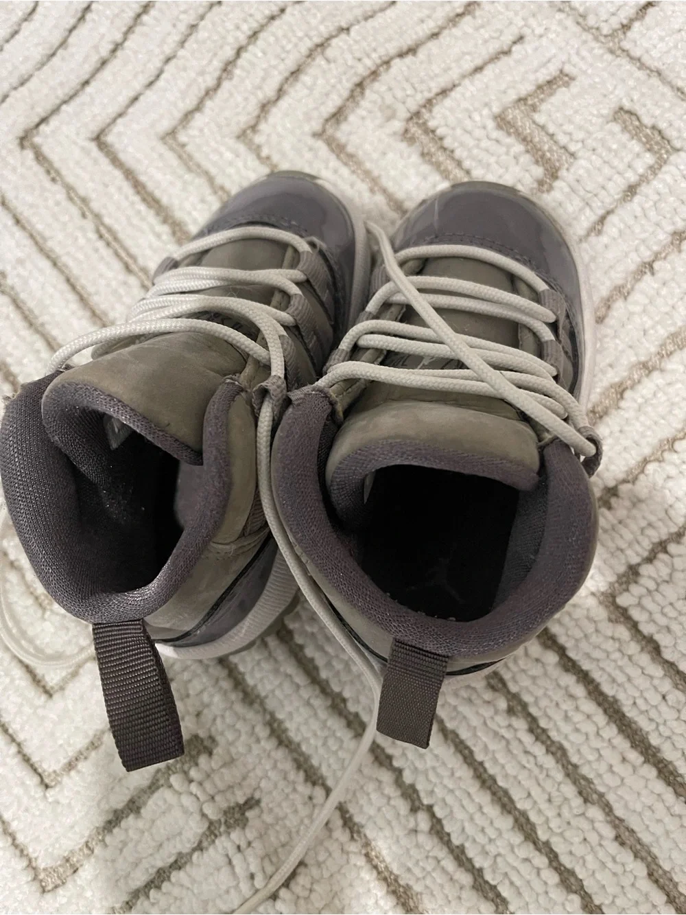 Jordan Kids Gray and White Low-Top Sneakers